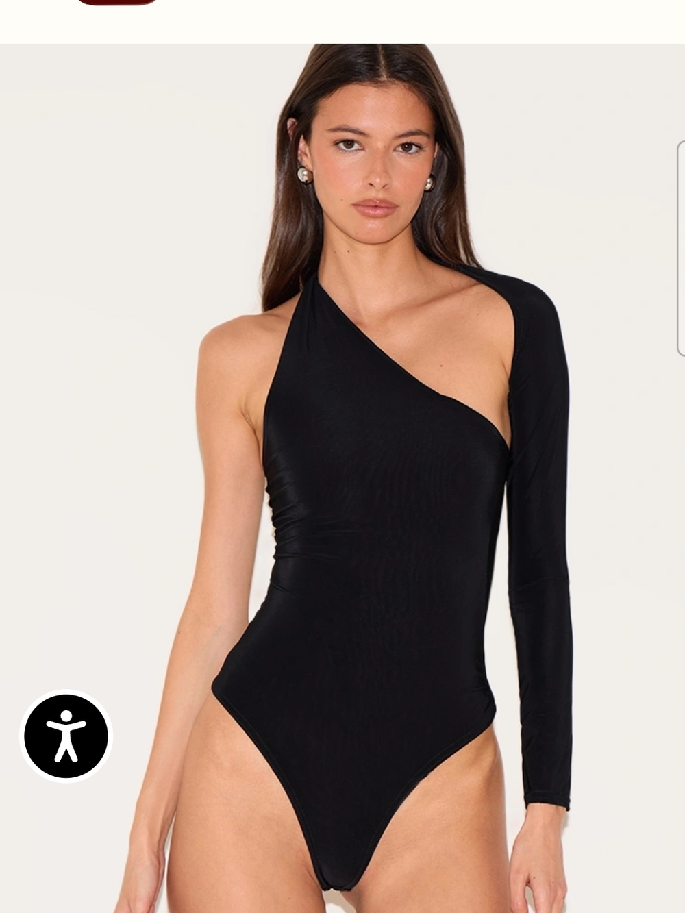 PrettyLittleThing One-Shoulder Black Long-Sleeve Bodysuit